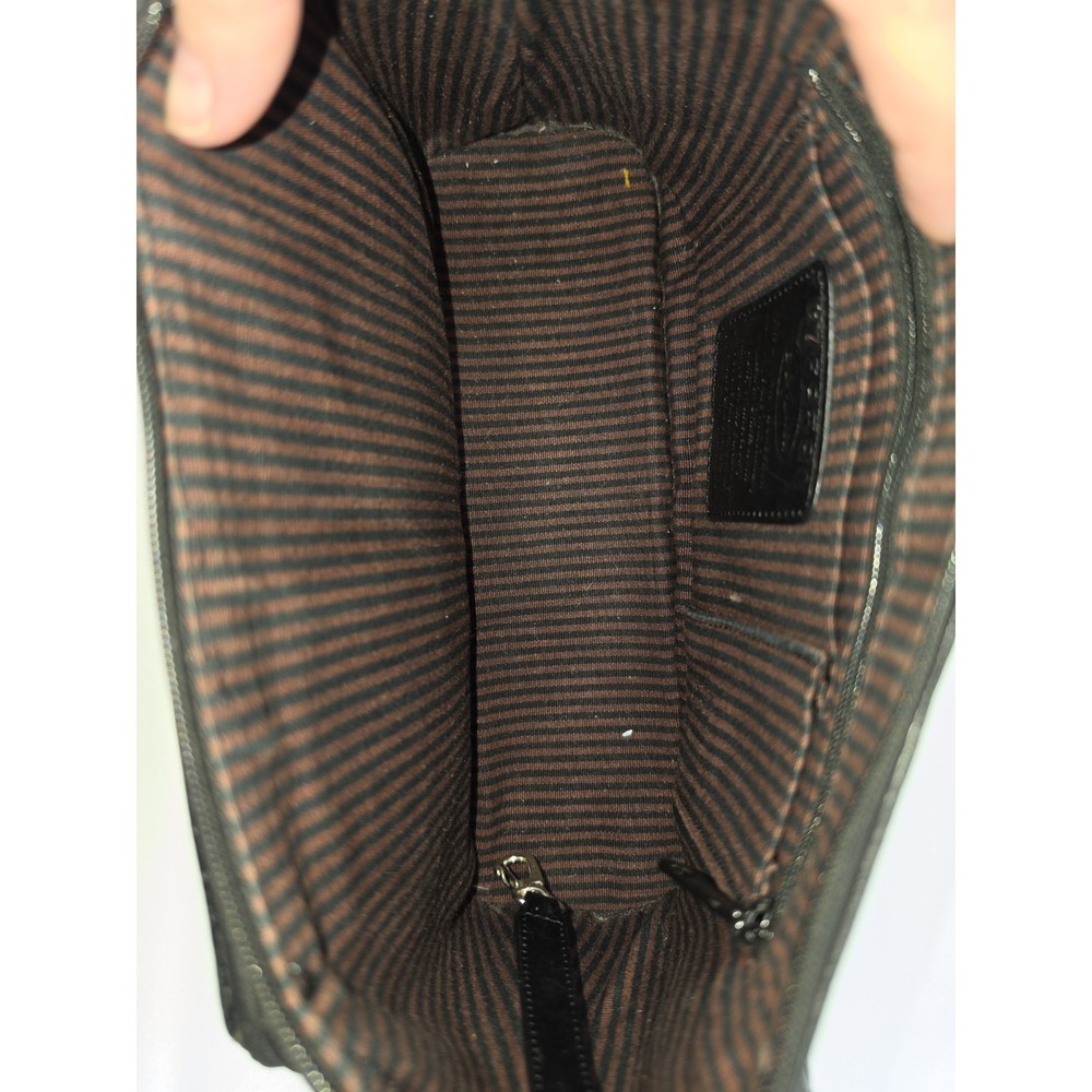 Brighton Millie Shoulder Bag Black Pebbled Croc Embossed Leather Purse 3308 - Picture 5 of 8
